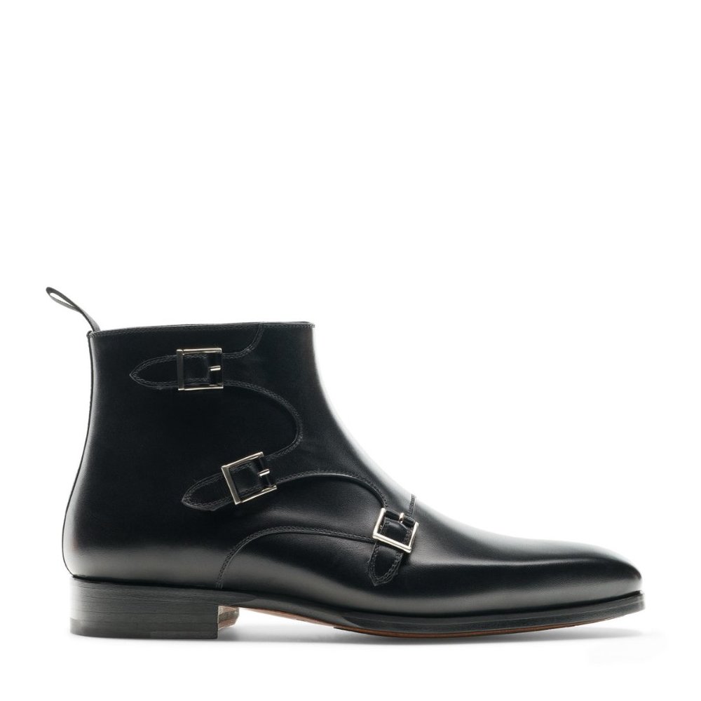 Bashwood Handmade Black Leather Derby Boots